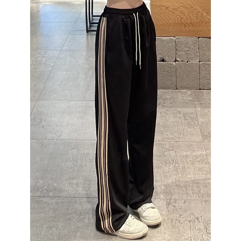 American-style Wide-leg Sweatpants For Women - Image 2