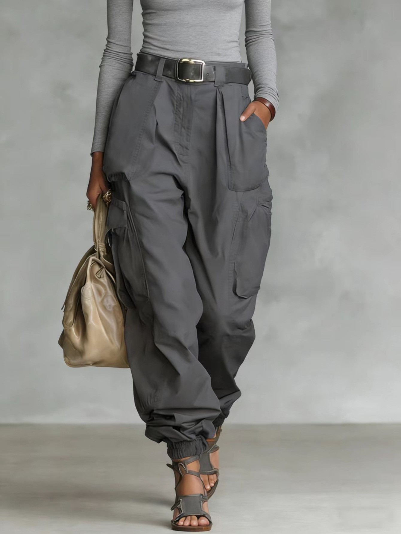 Niche Relaxed-fit Wide-leg Casual Trousers For Women - Image 5