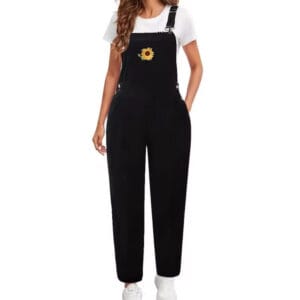Sunflower Corduroy Suspender Pants European And American Style